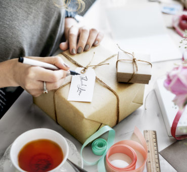 Woman Writing Thank You Card