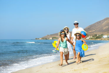 Family at the beach